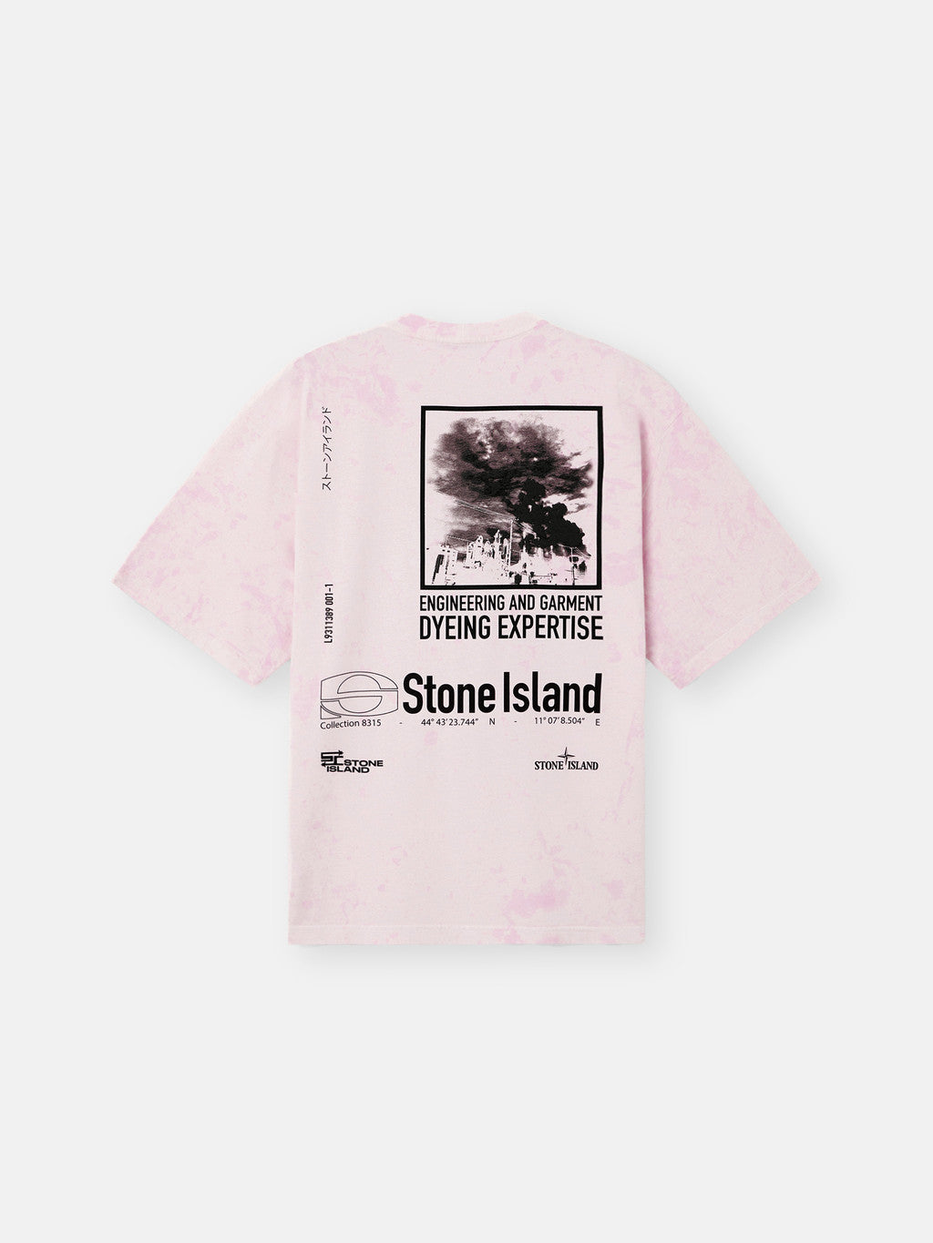 2100021 COMBED ORGANIC COTTON JERSEY 'PAINTBALL' TREATMENT